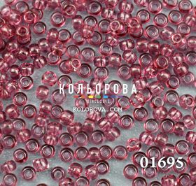 Бисер чешский 01695 сливовый прозрачный блестящий Preciosa 1 сорт