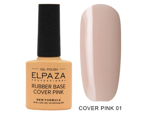 Elpaza  Rubber Base Cover Pink  01  10 мл