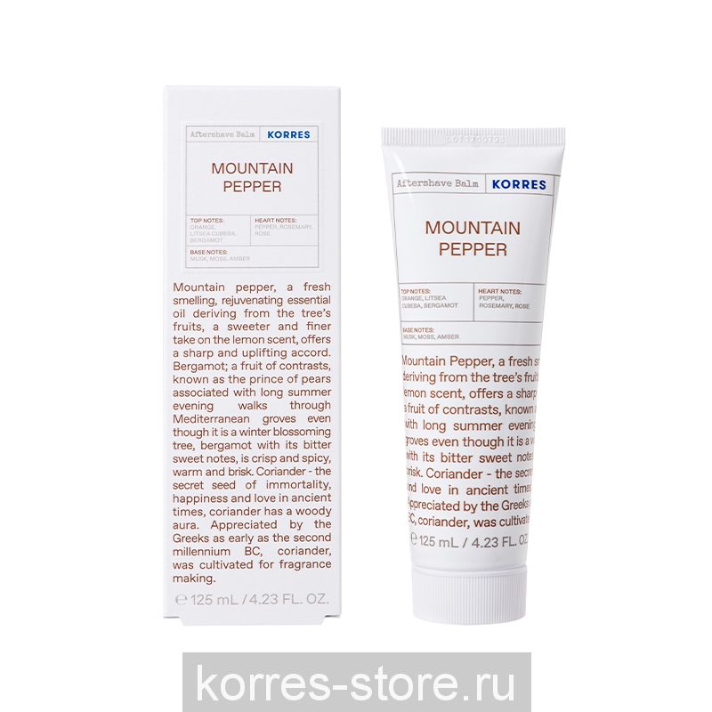 Korres БАЛЬЗАМ ПОСЛЕ БРИТЬЯ ГОРНЫЙ ПЕРЕЦ/ БЕРГАМОТ/ КОРИАНДР