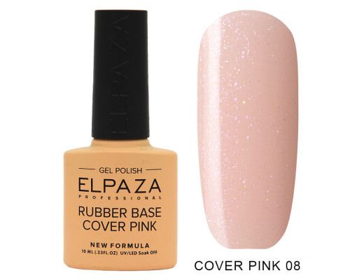 Elpaza  Rubber Base Cover Pink  08   10 мл