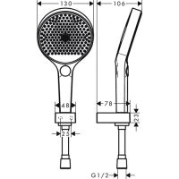 душевой набор hansgrohe Rainfinity 26851, схема