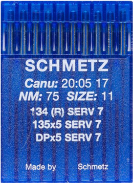 Иглы Schmetz DPx5 SES SERV7 №75 10шт