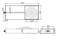 Тропический душ Fima - carlo frattini Wellness F2991S 61,6х26,1 схема 1