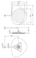 Тропический душ настенный с подсветкой Fima - carlo frattini Wellness F2650 49,9х40 схема 1