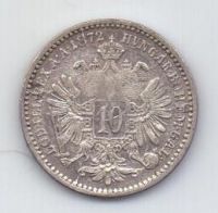 10 крейцеров 1872 Австрия XF