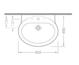 Rakvina və tülpanlar: Luna 50x60 çanaq - DuraBagno / Bakıda almaq-go