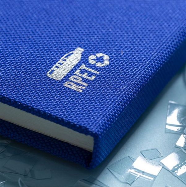 Эко блокнот из RPET Mivaz синий