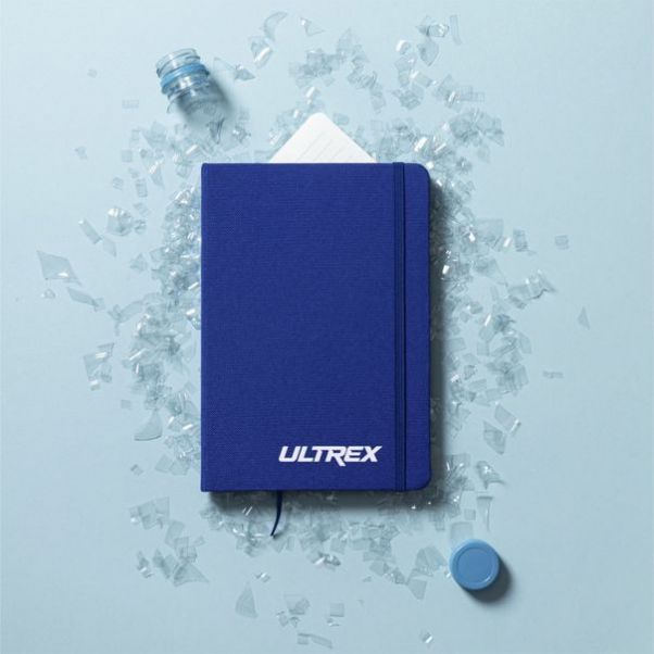 Эко блокнот из RPET Mivaz синий
