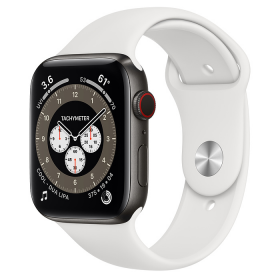 Часы Apple Watch Edition Series 6 GPS + Cellular 44mm Space Black Titanium Case with White Sport Band