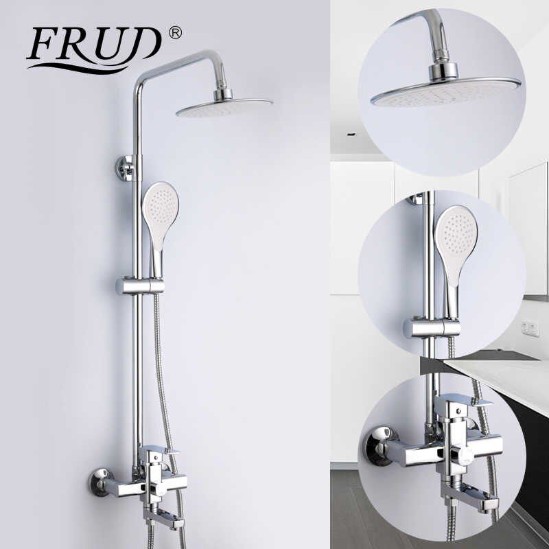 Duş seti FRUD - təpə duşu, əl duşu və duş smesiteli ilə, yüksək keyfiyyət, RAİNFALL yağış effekti, kod: R24131