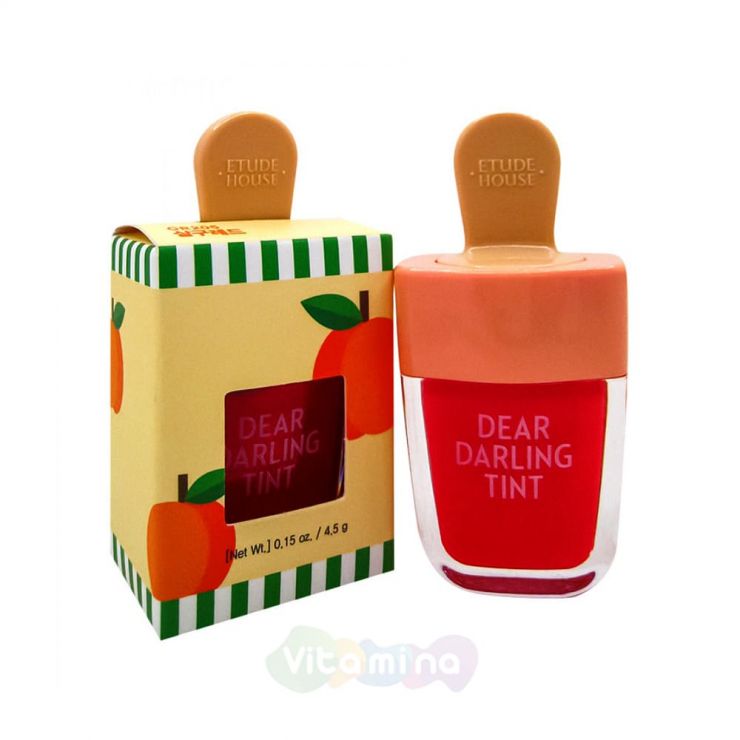 Etude House Увлажняющий гелевый тинт для губ Красный Абрикос Dear Darling Water Gel Tint Apricot Red
