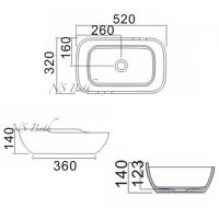 схема раковины NS Bath NST-5232