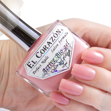 El Corazon Серия Активный Биогель Shimmer, № 423/009 светло-розовый с небольшим шиммером 16 мл