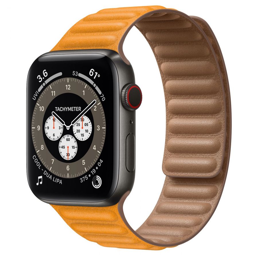 Ремешок Apple Watch Series 6 California Poppy Leather Link (для корпуса 44/45 мм)