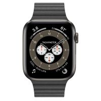 Ремешок Apple Watch Series 6 Black Leather Loop