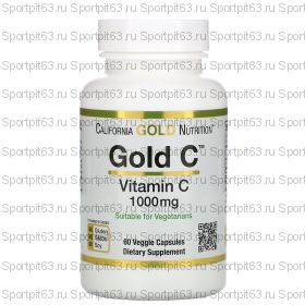 California Gold Nutrition, Gold C, витамин C, 1000 мг, 60 растительных капсул