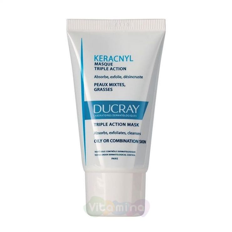 Ducray Keracnyl маска тройного действия, 40 мл