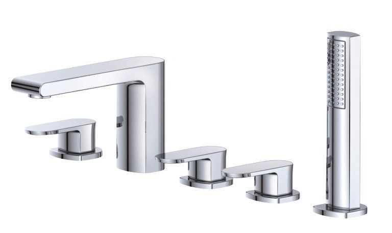 Смеситель на борт ванны с ручным  душем BELBAGNO TERRA TER-VI5-CRM