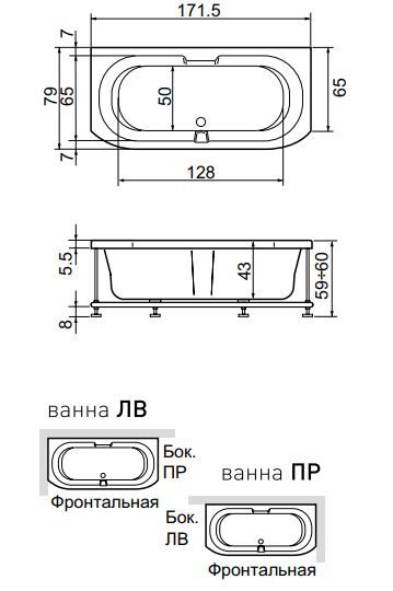 Ванна Hafro DUO 2DUA1 170x78 ФОТО