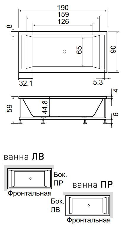 Ванна Hafro ERA PLUS 2ERA4N 190х90 ФОТО