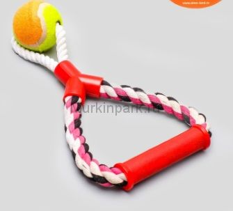 Игрушка тренировочная канатная "Качель с мячом", до 160 г, до 27 см, микс цветов