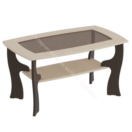 Стол журнальный №15 Венге мали / Ясень жемчужный