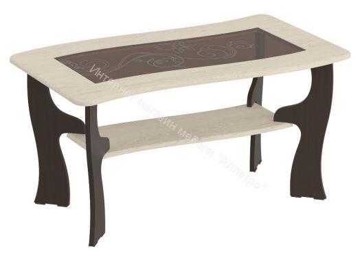 Стол журнальный №16 Венге мали / Ясень жемчужный
