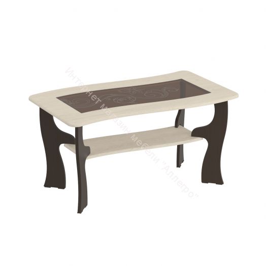 Стол журнальный №16 Венге мали / Ясень жемчужный