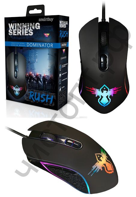 Мышь провод. игров. Smartbuy RUSH Dominator черная (SBM-720G-K)