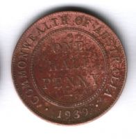 1/2 пенни 1939 года Австралия