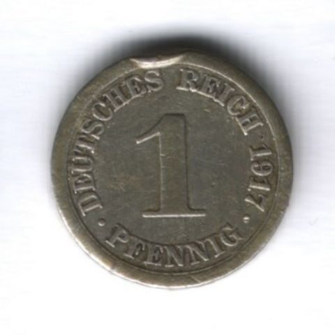 1 пфенниг 1917 года Германия