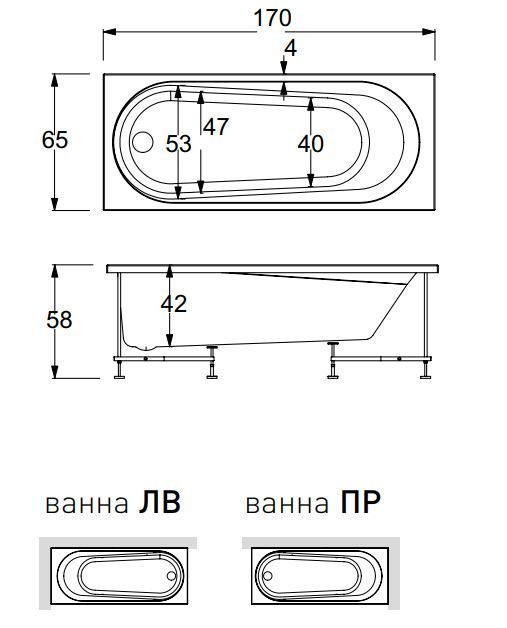 Ванна Hafro Nova 2NVA8 170х65 ФОТО