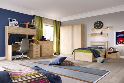 Стол компьютерный СК-11 Бодега белая, Дуб сонома с надстройкой