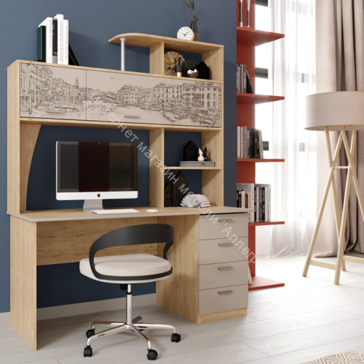 Стол компьютерный СК-11 Капучино с фотопечатью