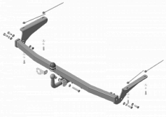 Фаркоп с оцинкованным шаром на Toyota Vellfire 2011-. Необходима подрезка бампера. Тип шара: