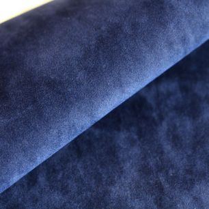 Замша для обуви искусственная двусторонняя - Темно-синяя 30х21