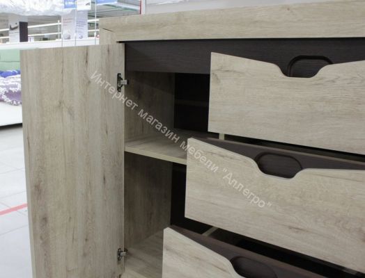 Тумба Соренто с 4 ящиками и 2 дверцами Дуб Стирлинг  (спальня)