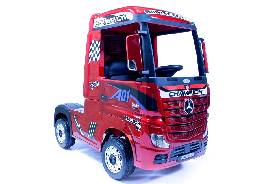 4074. Электромобиль-Фура Mercedes Benz Actros красный