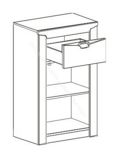 Тумба "Соренто" Дуб Стирлинг с дверцей и Ящиком