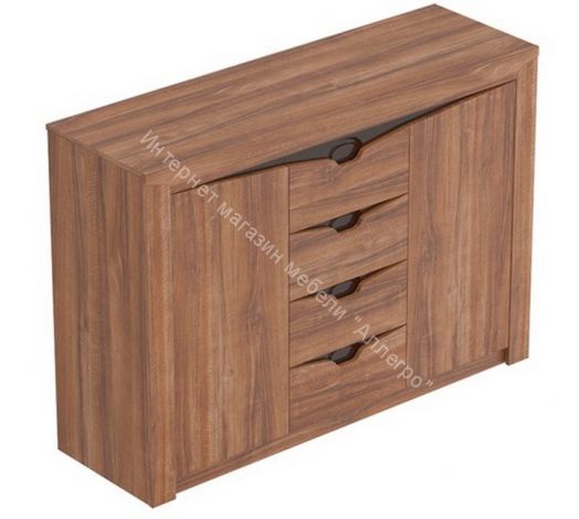 Тумба Соренто с 4 ящиками и 2 дверцами Дуб Стирлинг  (спальня)