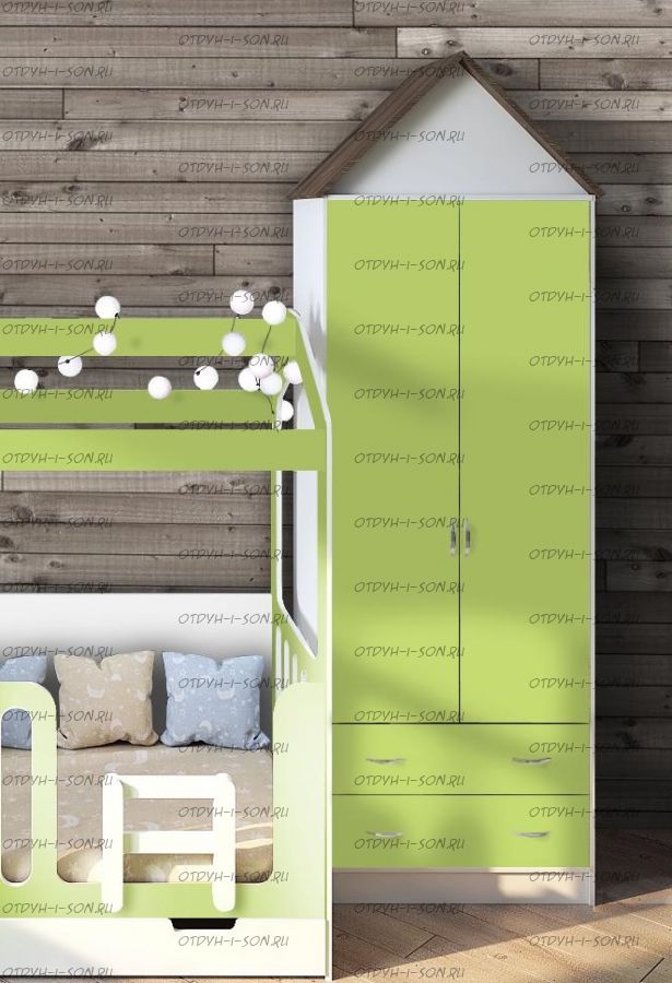 Шкаф 2-дверный Фанки Кидз с ящиками 13/3 (75х52х200)