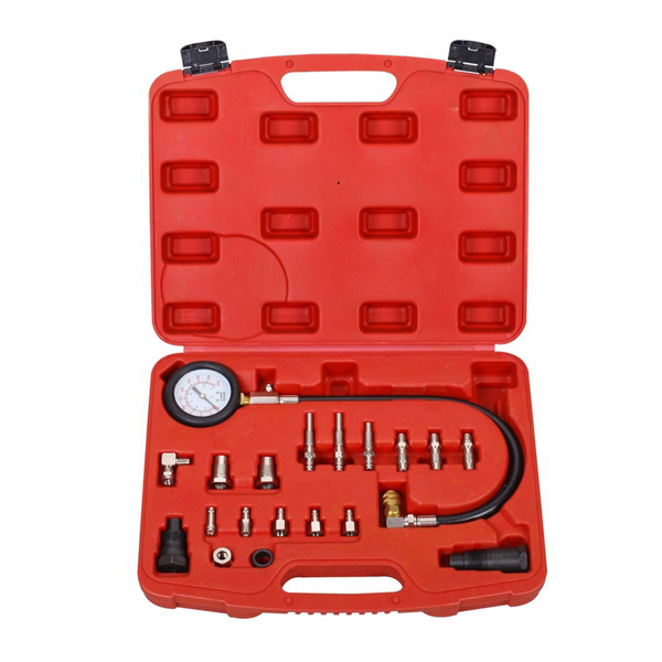 ST107 Компрессометр для дизельных ДВС с быстросъемными адаптерами, 0-1000PSI (0-70бар)