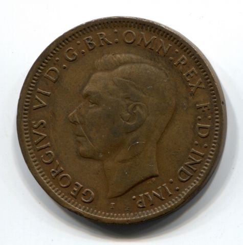1 пенни 1942 Австралия XF , I Бомбей