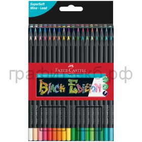 Карандаши цв.36цв.Faber-Castell Black Edition 3х-гран.черное дерево 116436