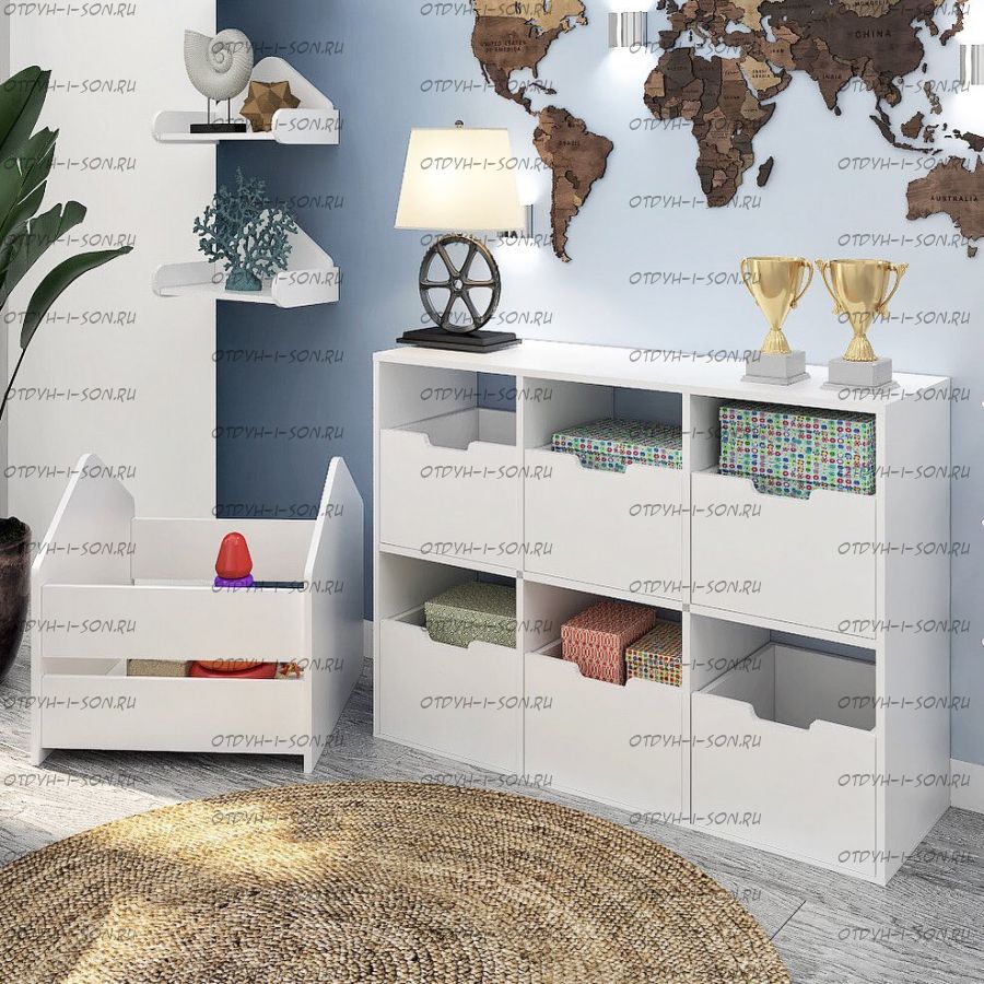 Стеллаж Фанки Кидз двухсекционный 13/69 СВ