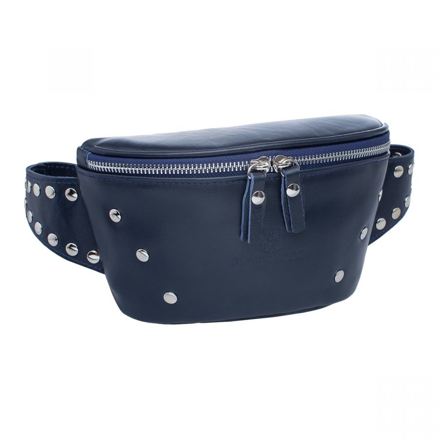 Женская кожаная поясная сумка Blackwood Adys Dark Blue