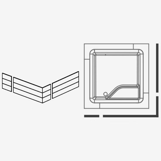 Панели для ванны Hafro Bolla Q SFIORO 190х190 схема 2