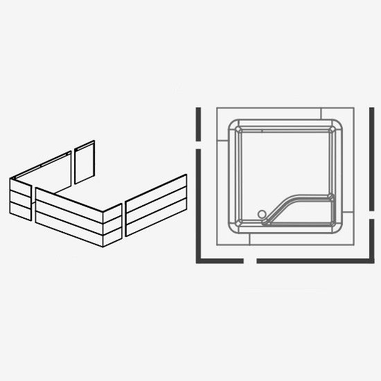 Панели для ванны Hafro Bolla Q SFIORO 190х190 схема 3