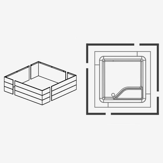 Панели для ванны Hafro Bolla Q SFIORO 190х190 схема 4