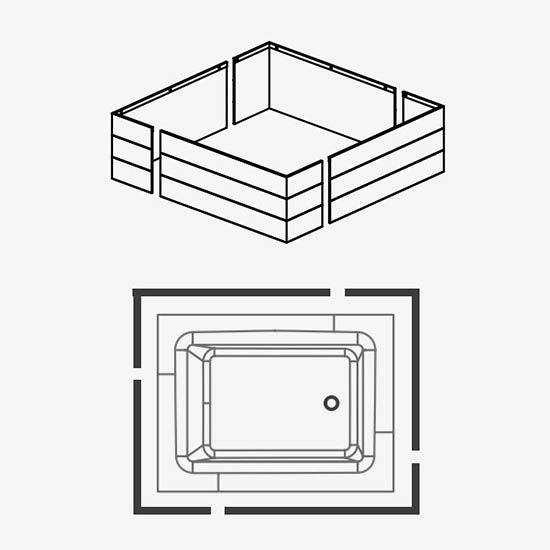 Изображение Панели для ванны Hafro Bolla R SFIORO 250х150
